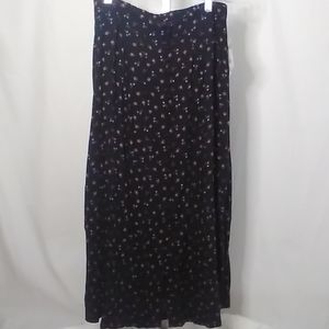 Vtg. Midi Skirt Micro Floral AMP/Sears Juniors Large
